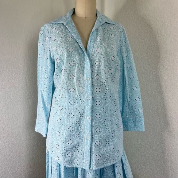 Brooks Brothers Cotton Eyelet Button Shirt - Picture 1 of 13